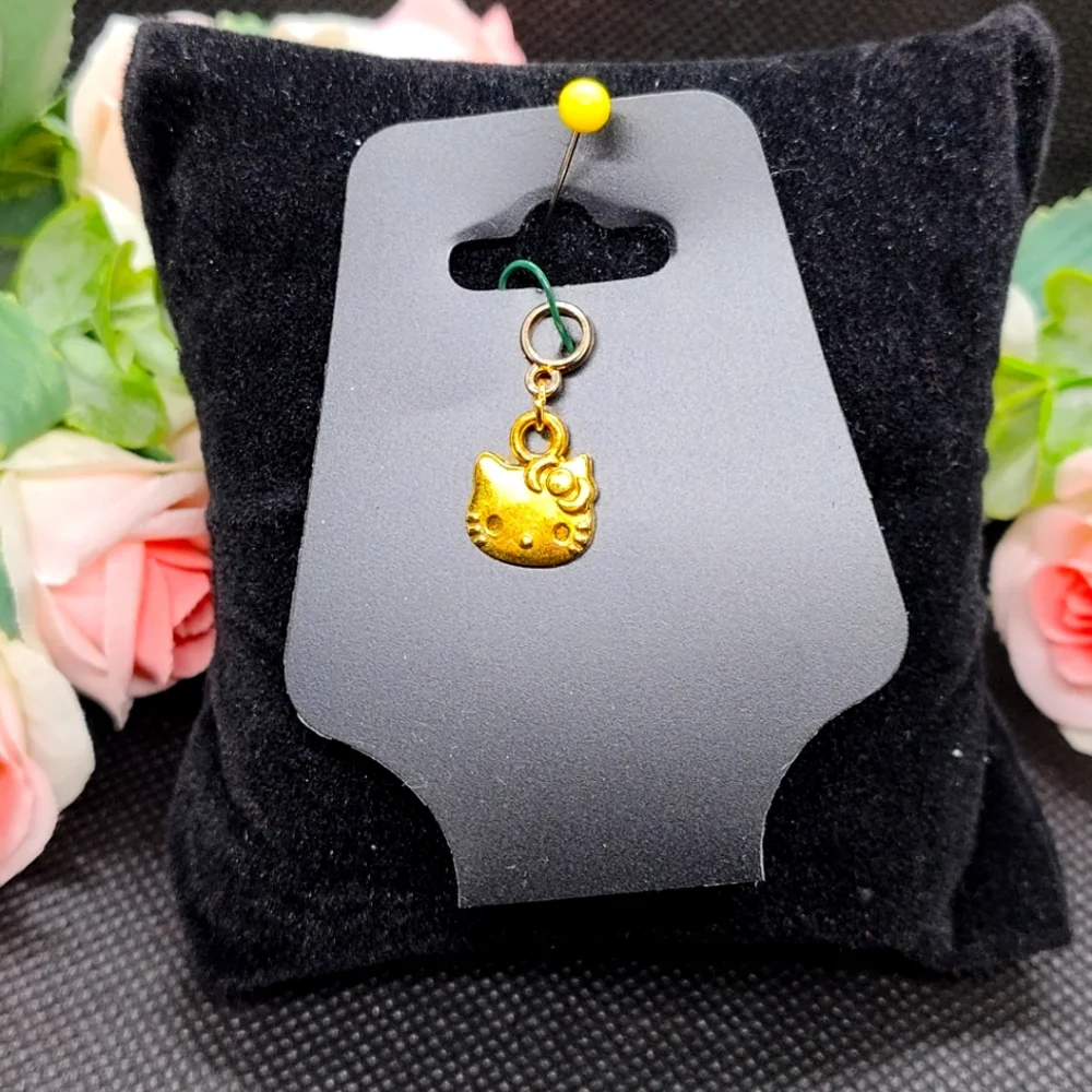 Hello kitty Gold Toned Charm Pendant For Necklace, Charm Bracelet NEW